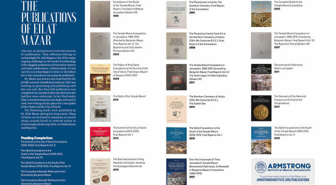 INFOGRAPHIC: The Publications of Eilat Mazar